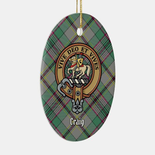 Clan Craig Crest Ceramic Ornament (Rechts)