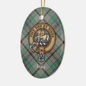 Clan Craig Crest Ceramic Ornament (Links)
