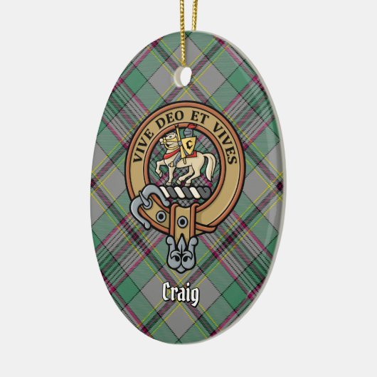 Clan Craig Crest Ceramic Ornament (Links)