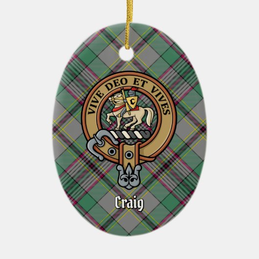 Clan Craig Crest Ceramic Ornament (Voorkant)