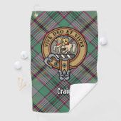 Clan Craig Crest Golf Towel Golfhanddoek (Insitu)