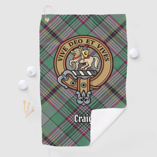 Clan Craig Crest Golf Towel Golfhanddoek (Insitu)