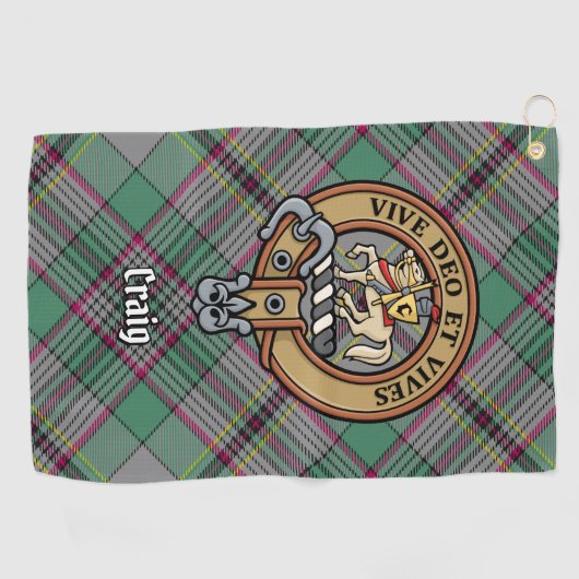 Clan Craig Crest Golf Towel Golfhanddoek (Horizontaal)