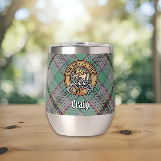 Clan Craig Crest over Tartan
