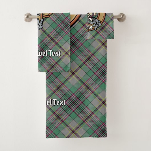 Clan Craig Crest over Tartan Bad Handdoek (Insitu)