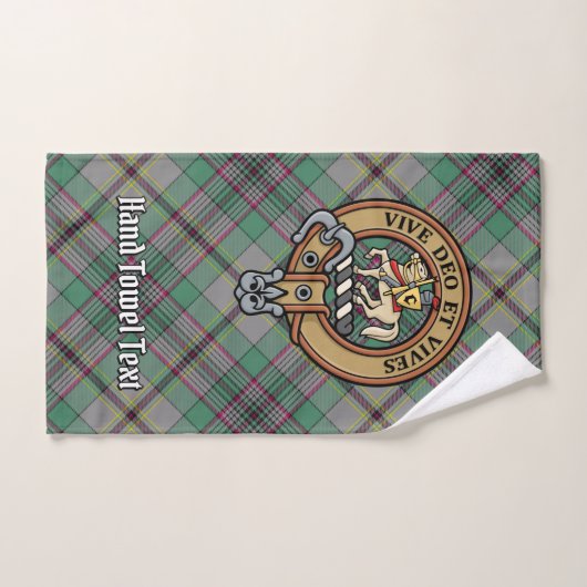 Clan Craig Crest over Tartan Bad Handdoek (Handdoek)
