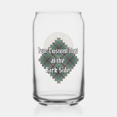 Clan Craig Crest over Tartan Blikvorm Glas (Achterkant)