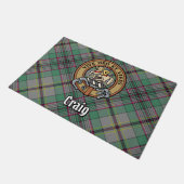 Clan Craig Crest over Tartan Deurmat (Schuin)