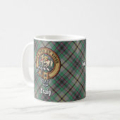 Clan Craig Crest over Tartan Koffiemok (Voorkant links)