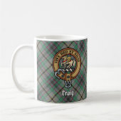 Clan Craig Crest over Tartan Koffiemok (Links)