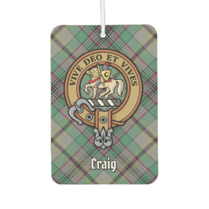 Clan Craig Crest over Tartan Luchtverfrisser