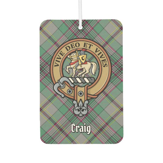 Clan Craig Crest over Tartan Luchtverfrisser (Voorkant)