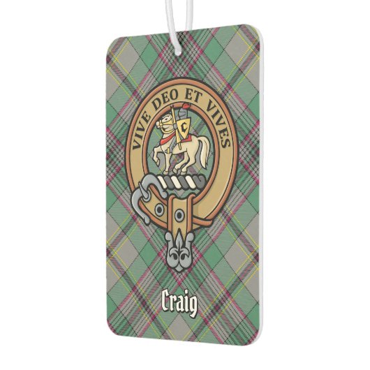 Clan Craig Crest over Tartan Luchtverfrisser (Links)