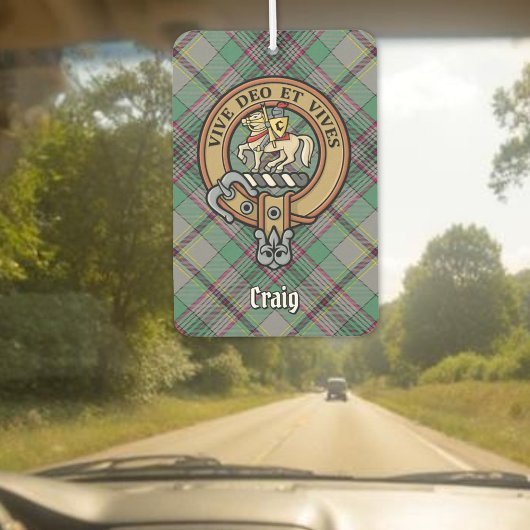 Clan Craig Crest over Tartan Luchtverfrisser