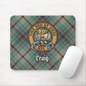 Clan Craig Crest over Tartan Muismat (Met muis)