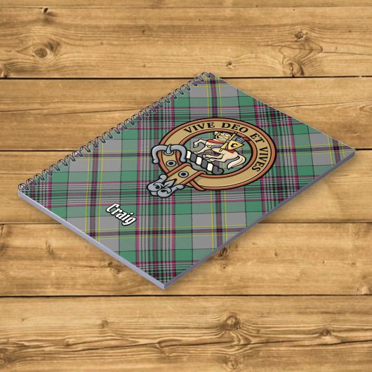 Clan Craig Crest over Tartan Notitieboek