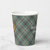Clan Craig Crest over Tartan Paper Cups Papieren Bekers (Links)
