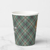 Clan Craig Crest over Tartan Paper Cups Papieren Bekers (Rechts)