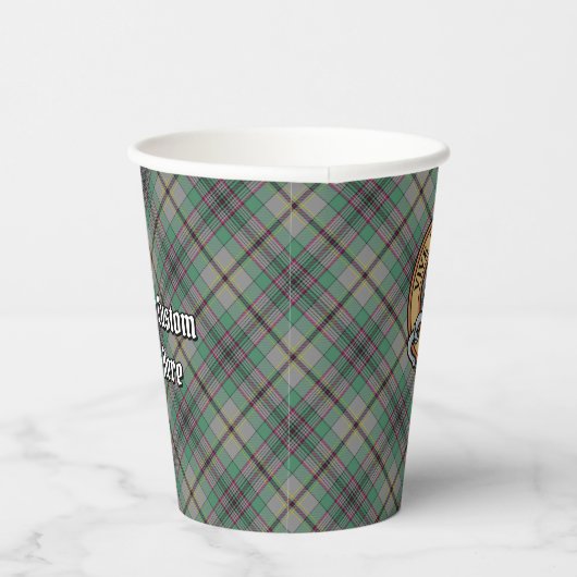 Clan Craig Crest over Tartan Paper Cups Papieren Bekers (Rechts)