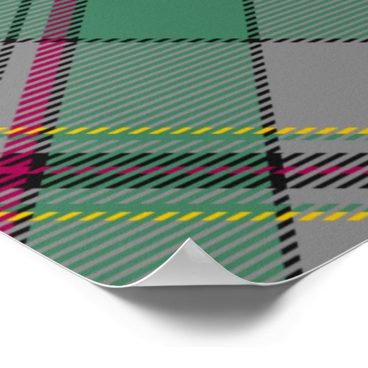 Clan Craig Crest over Tartan Poster (Hoek)