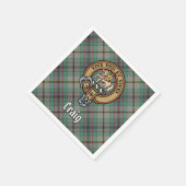 Clan Craig Crest over Tartan Servet (Hoek)