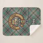 Clan Craig Crest over Tartan Sherpa Deken (Voorkant (horizontaal))