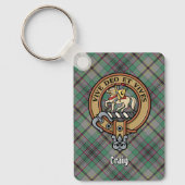 Clan Craig Crest over Tartan Sleutelhanger (Voorkant)