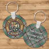 Clan Craig Crest over Tartan Sleutelhanger