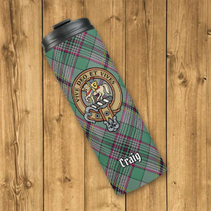 Clan Craig Crest over Tartan Thermosbeker