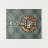 Clan Craig Crest over Tartan Wandkleed (Voorkant (horizontaal))