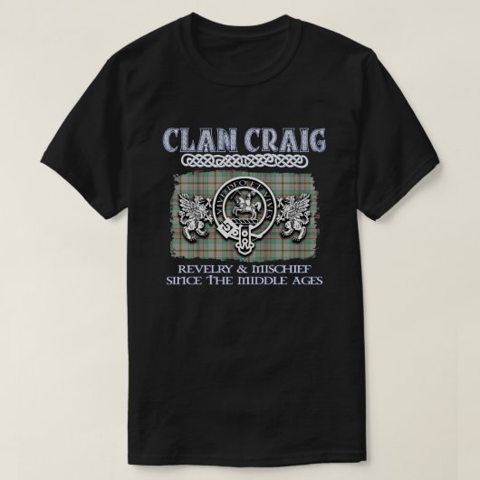 Clan Craig crest Schotse clans Schotse achternaam T-shirt (Design voorkant)
