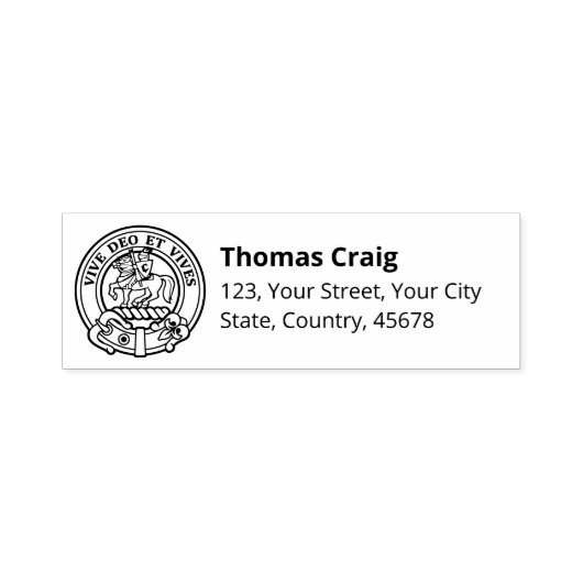Clan Craig Crest Self-Inking Stamp Zelfinktende Stempel (Design)