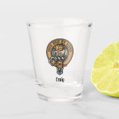 Clan Craig Crest Shot Glass Glas (Voorkant)