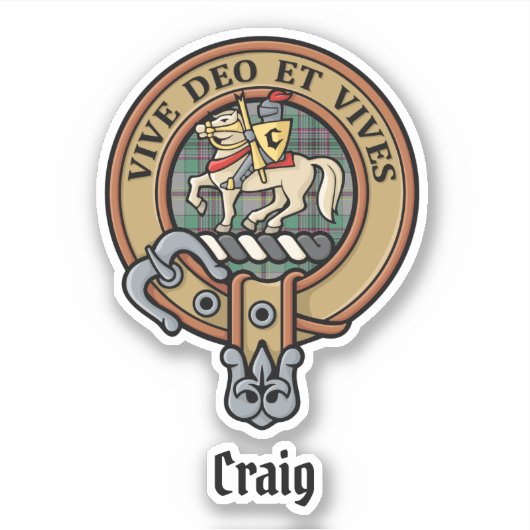 Clan Craig Crest Sticker (Voorkant)