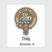 Clan Craig Crest Sticker (Vel)