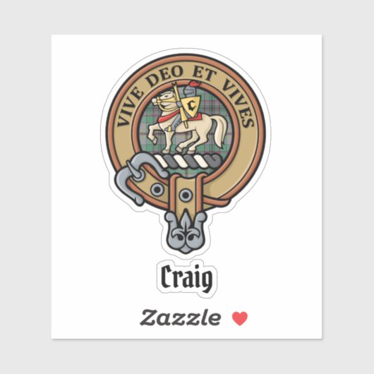Clan Craig Crest Sticker (Vel)