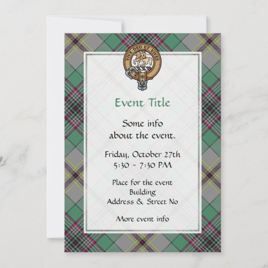 Clan Craig Crest Uitnodiging (Voorkant)