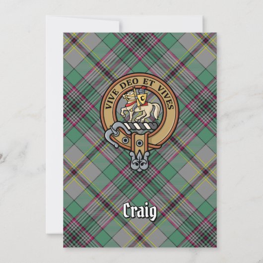 Clan Craig Crest Uitnodiging (Achterkant)
