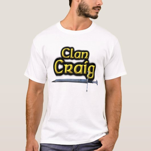 Clan Craig Geïnspired Scottish T-shirt (Voorkant)