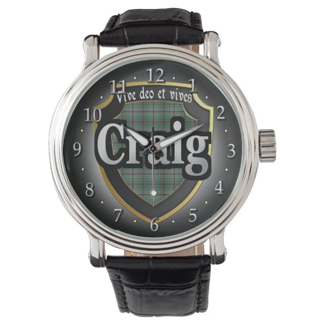 Clan Craig Scotland Viering Watch Horloge (Voorkant)