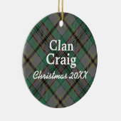 Clan Craig Scottish Tartan Keramisch Ornament (Rechts)
