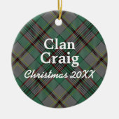 Clan Craig Scottish Tartan Keramisch Ornament (Voorkant)