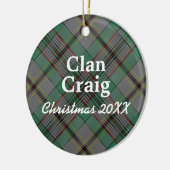 Clan Craig Scottish Tartan Keramisch Ornament (Links)