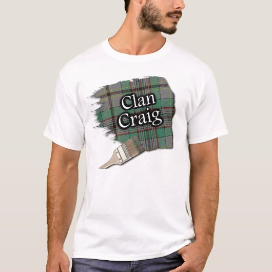 Clan Craig Scottish Tartan Paint Shirt (Voorkant)