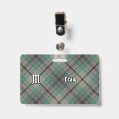 Clan Craig Tartan Badge (Front with Clip)