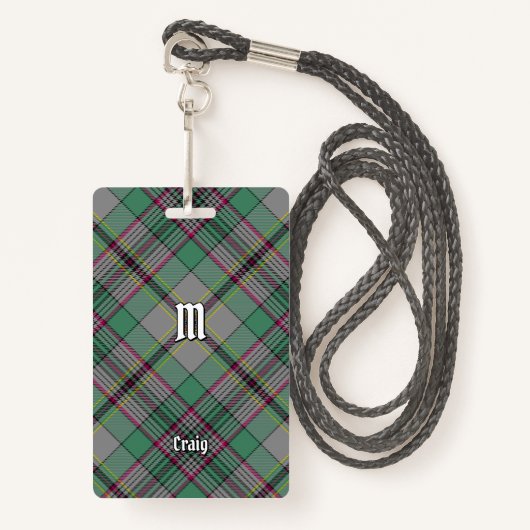 Clan Craig Tartan Badge (Voorkant met draagriem)