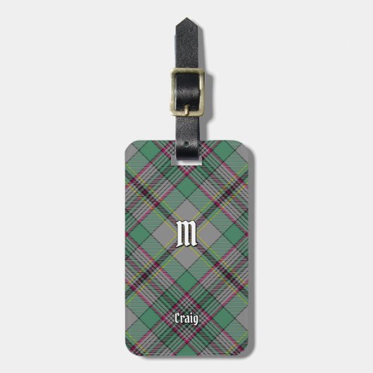 Clan Craig Tartan Bagagelabel (Voorkant verticaal)
