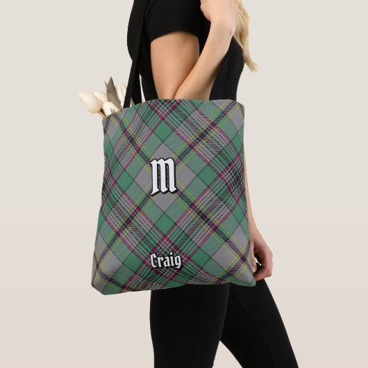 Clan Craig Tartan Canvas tas (Dichtbij)