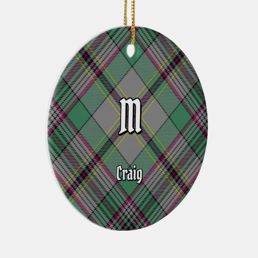 Clan Craig Tartan Ceramic Ornament (Rechts)
