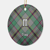 Clan Craig Tartan Ceramic Ornament (Links)